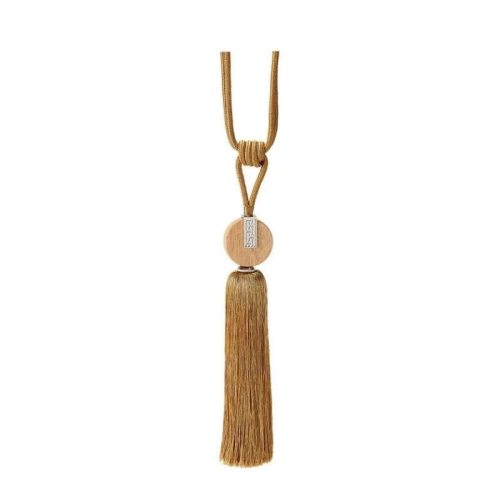 

GQ017 1 Pair Curtain Tassel Hanging Ear Simple Tie Rope Hanging Ball Curtain Buckle(Beige Yellow )