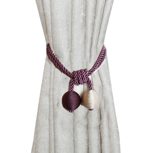 

CK10PBA 4 PCS All-Match Curtain Straps Punch-Free Installation Curtain Buckles(Purple+Beige)