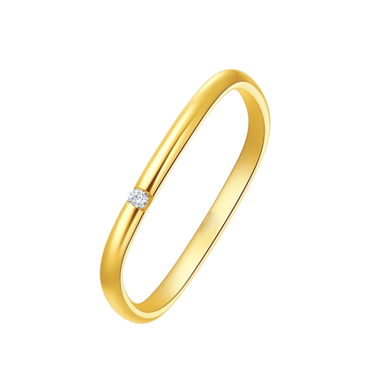 

925 Sterling Silver Small Square Plain Ring, Size: No. 15 (US No. 7.5)(K Yellow)