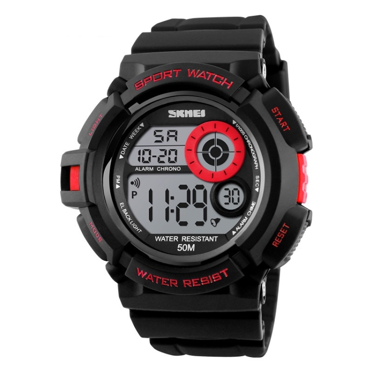 

SKMEI 1222 Men / Women Fashion Watch Waterproof Sports Electronic Watch(Red)