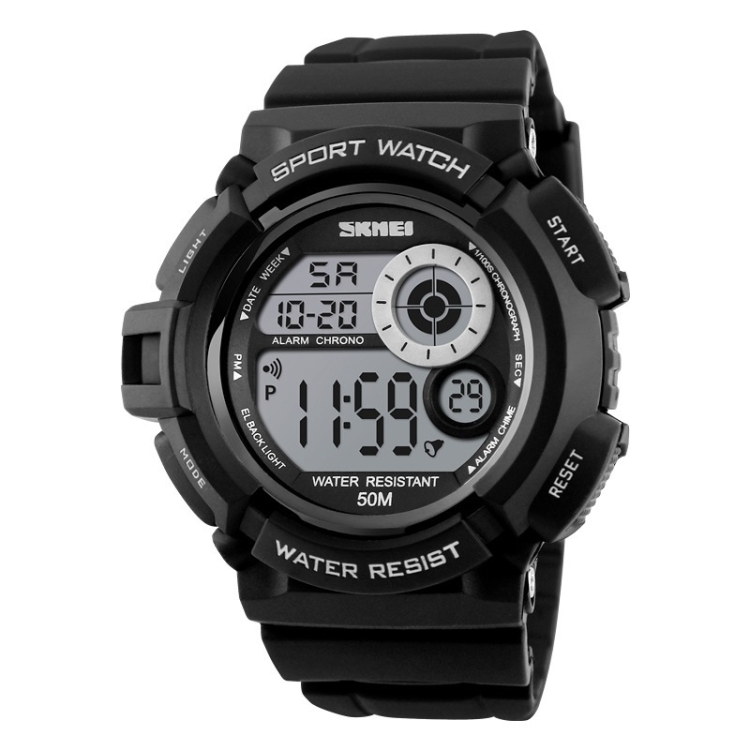 

SKMEI 1222 Men / Women Fashion Watch Waterproof Sports Electronic Watch(Black)