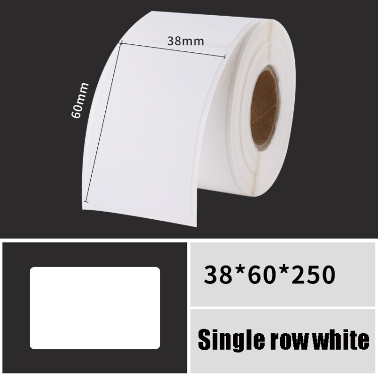 

Printing Paper Dumb Silver Paper Plane Equipment Fixed Asset Label for NIIMBOT B50W, Size: 38x60mm White