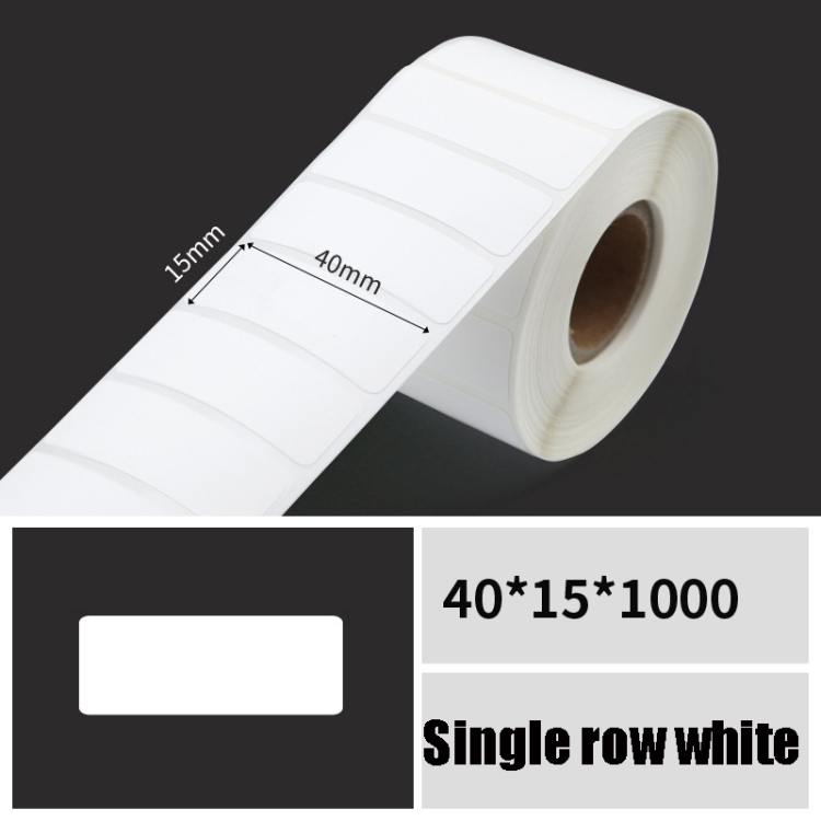 

Printing Paper Dumb Silver Paper Plane Equipment Fixed Asset Label for NIIMBOT B50W, Size: 40x15mm White
