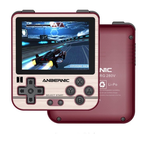 

ANBERNIC RG280V 2.8 Inch Screen Open Source Handheld Game Console 4700 Dual Core CPU 16G (Gold)