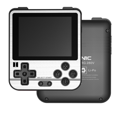 

ANBERNIC RG280V 2.8 Inch Screen Open Source Handheld Game Console 4700 Dual Core CPU 16G (Silver)