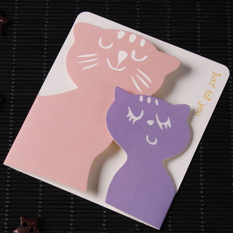 

30 PCS Children Birthday Holiday Cards Creative Thanksgiving Cards(1- Cat)