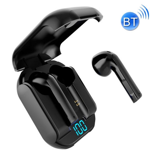 

JC-16 TWS Noise Cancelling Semi-In-Ear Digital Sports Mini Wireless Bluetooth Earphone(Black)