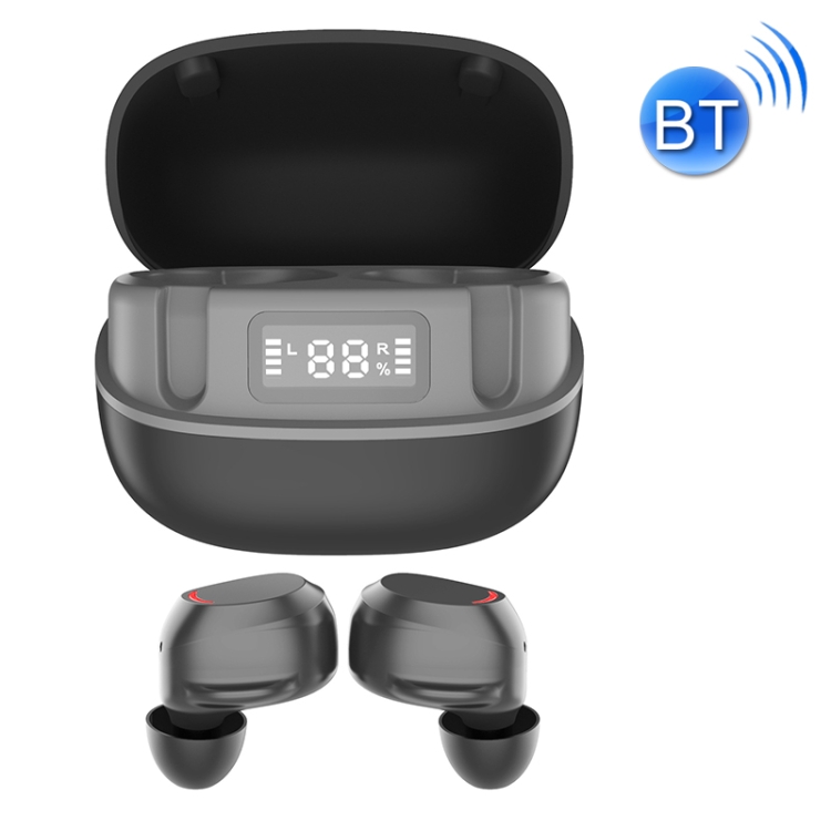 

U6 TWS Noise Cancelling Digital Display Touch Mini Wireless Bluetooth Earphone(Black)