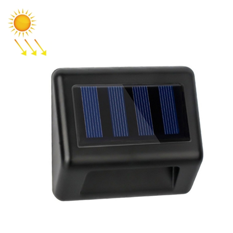 

3LED Outdoor Solar Garden Light Outdoor Stair Lamp Street Light(Black)