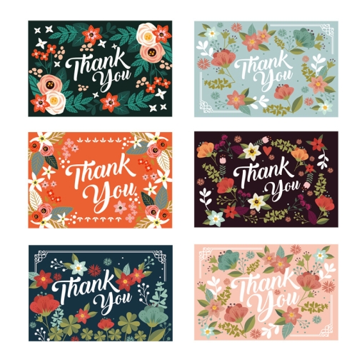 

4 PCS Christmas Gift Greeting Card Holiday Greeting Message Card(Thank You Greeting Card (A Set of 6))