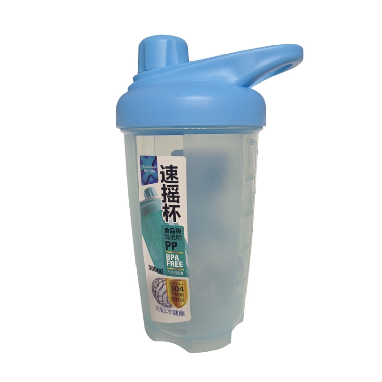 

TC-1801 Milkshake Cup Plastic Fitness Sports Water Cup Shaking Cup, Colour: Blue