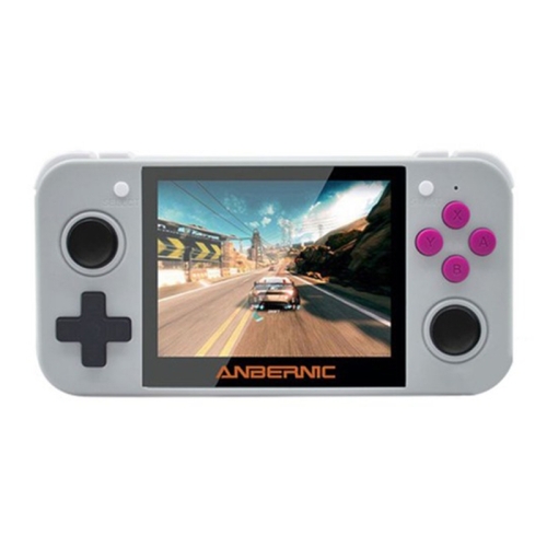 

ANBERNIC RG350 3.5 inch Screen Handheld Mini Game Console Double Joystick Arcade 16G Memory(Gray White)