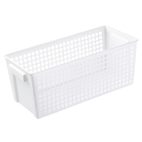 

6 PCS Desktop Snacks & Sundries Storage Basket Rectangular Plastic Storage Basket , Small （White）
