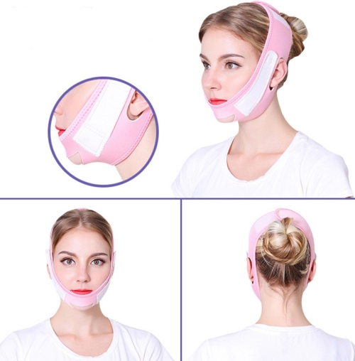 

098 Pink White Enhanced Version For Men And Women Face-Lifting Bandage V Face Double Chin Shaping Face Mask