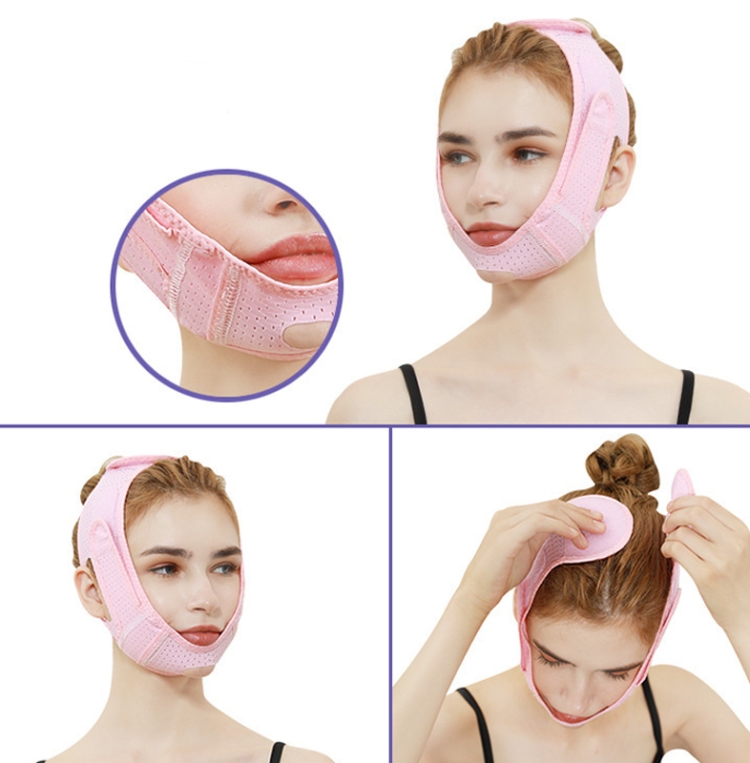 

073 Pink Enhanced Version For Men And Women Face-Lifting Bandage V Face Double Chin Shaping Face Mask