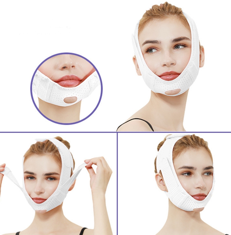 

073 White Enhanced Version For Men And Women Face-Lifting Bandage V Face Double Chin Shaping Face Mask