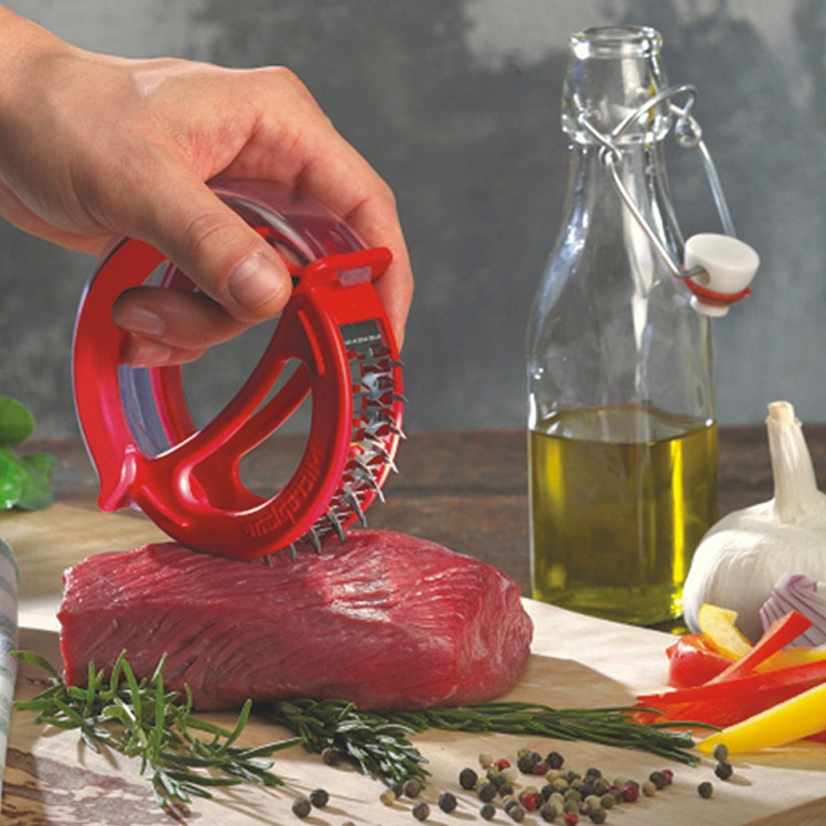 

2 PCS Round Stainless Steel 48-Pin Steak Tenderizer Tendon Knife