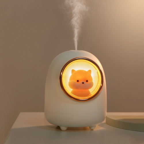 

M08 Battery Type Cartoon Space Capsule Car Portable Cute Pet Desktop Humidifier(White)