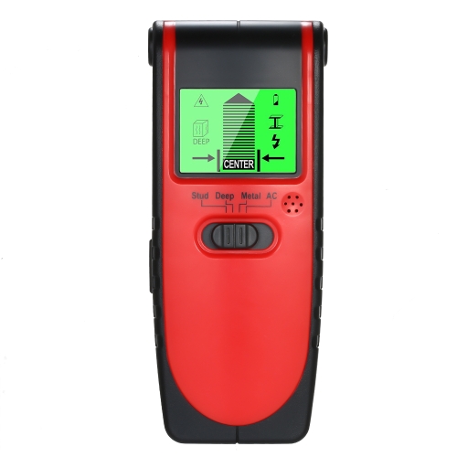 

TH240 3 in 1 Underground Metal Detector Wire Wall Stud Center Finder Wood Detector Scanner(Red)