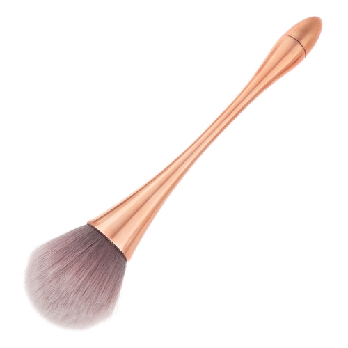 

2 PCS Single Small Waist Makeup Brush Nail Powder Dust Blush Loose Powder Brush, Specification: Golden Rod Brown Hair