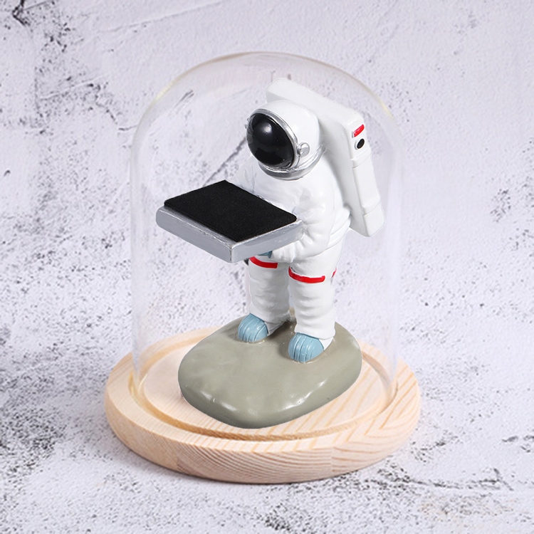 

Watch Shelf Support Decorative Ornaments Watch Storage Box Display Stand, Item No.: Large Astronaut + Wood Color Cover