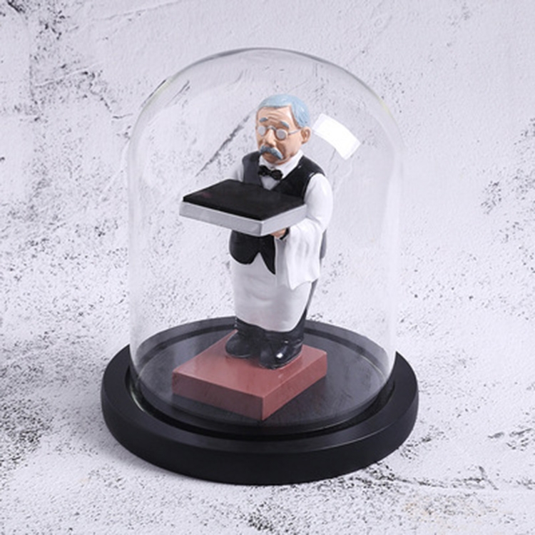 

Watch Shelf Support Decorative Ornaments Watch Storage Box Display Stand, Item No.: Large Old Butler + Black Cover