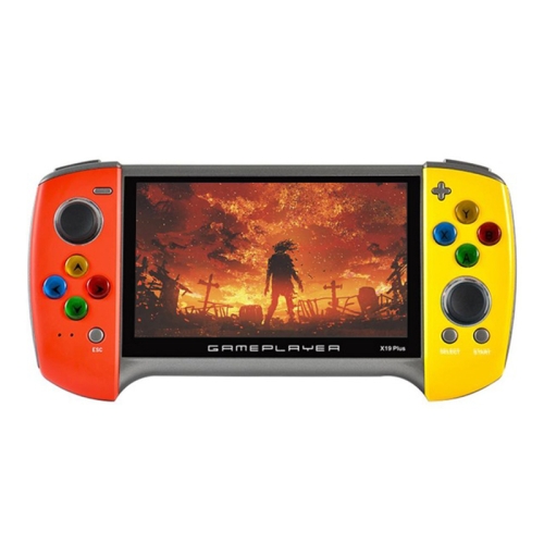 

X19 Plus 5.1 inch Screen Handheld Game Console 8G Memory Support TF Card Expansion & AV Output(Red+Yellow)