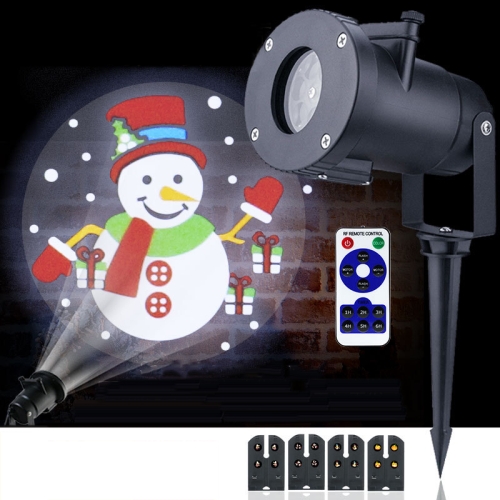 

4W LED Christmas Animation Projection Lamp Outdoor Waterproof Lawn Decorative Light UK Plug + Remote Control