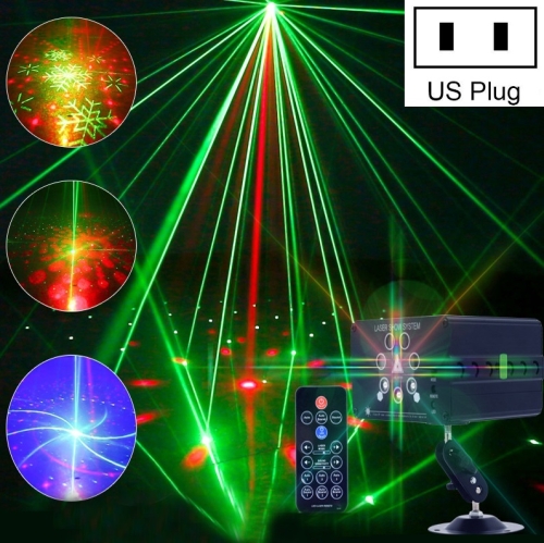 

5W Laser Light Sound Control Stage Light KTV Bar Colorful Projection Light, Specification: US Plug