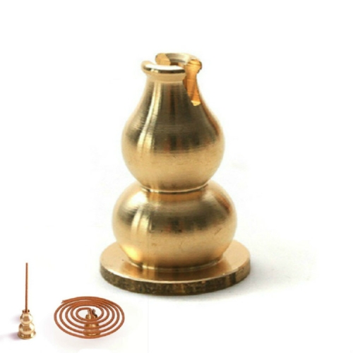 

10 PCS Copper Gourd-shaped Incense Plug Incense Plate Incense Small Gourd Incense Burner Socket, Size:Small
