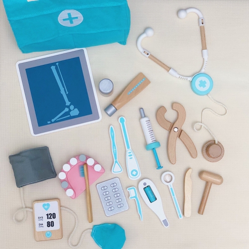 

Children Pretend Play Toys Set Simulation Wooden Kids Gift(Medical Kit)