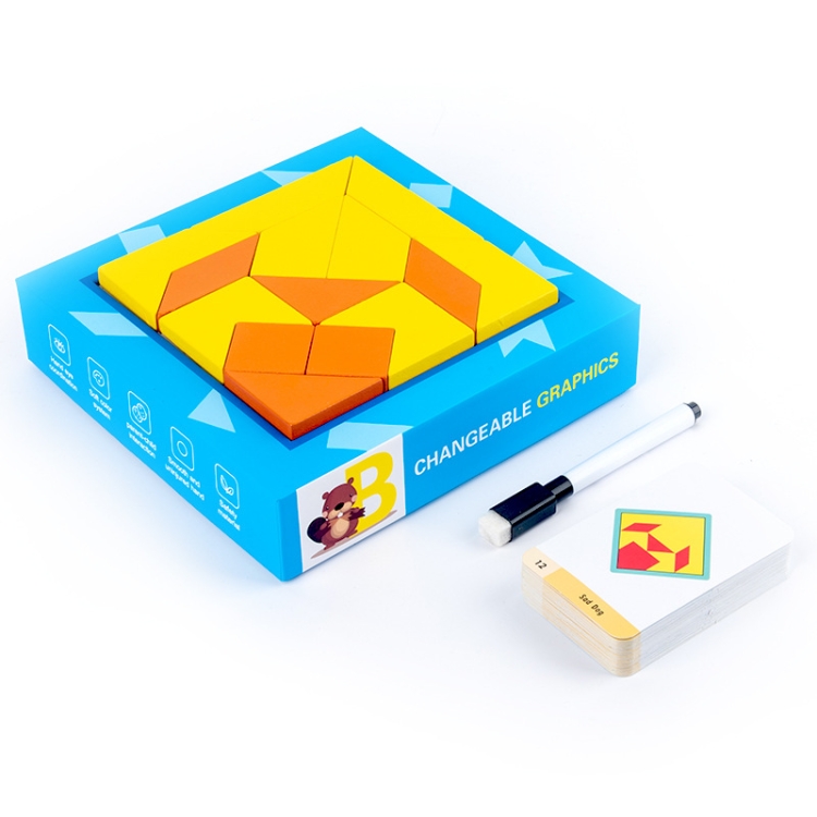 

XMQY-007 Children Wooden Educational Toys Thinking and Logic Training 3D Puzzle Blocks(Polygon Puzzle)