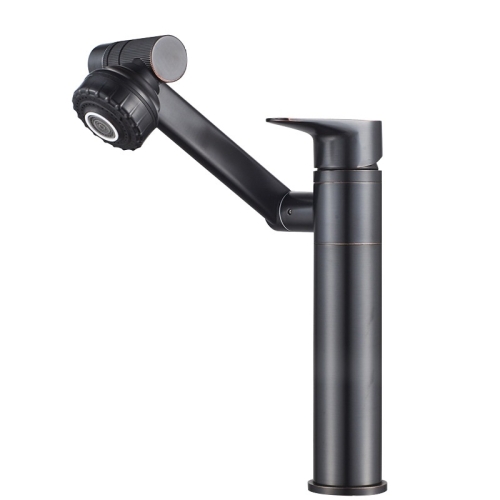 

Universal Swivel Faucet Bathroom Hot & Cold Dual-Out Mode Faucet, Specification: High HT-99528-1