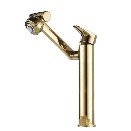 

Universal Swivel Faucet Bathroom Hot & Cold Dual-Out Mode Faucet, Specification: High HT-87590-1