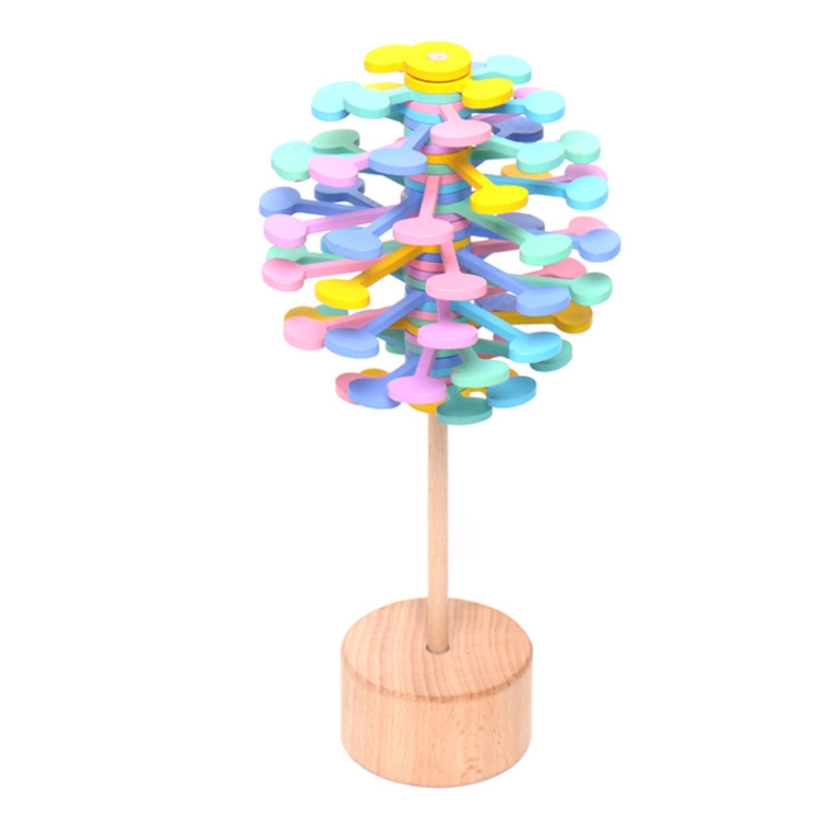 

KBX-001 Rotating Decompression Stick Children Wooden Toys(Macaron)