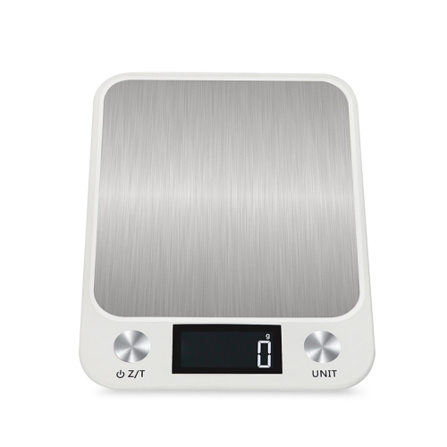 

Small Kitchen Food Scale Stainless Steel Electronic Kitchen Scale 5kg/1g (Battery English Version White)