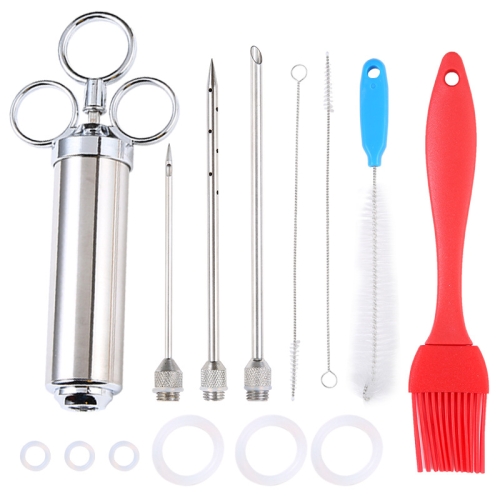 

304 Stainless Steel Seasoning Syringe Barbecue Tool Turkey Needle Set