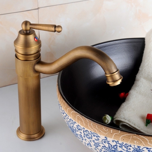 

Single Hole Seated Copper Faucet Antique Basin Faucet