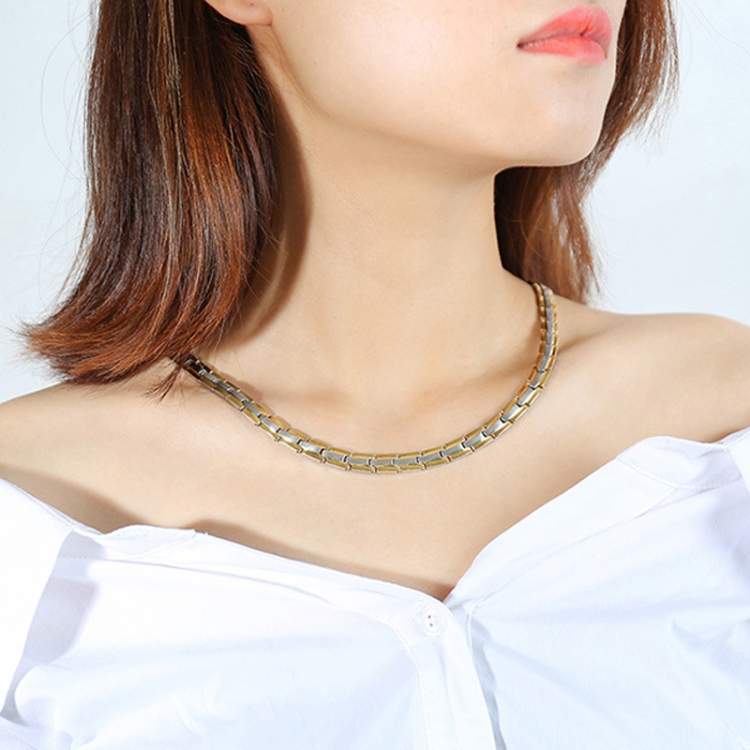 

CNC-007 Magnetic Titanium Steel Necklace Jewelry(Golden)