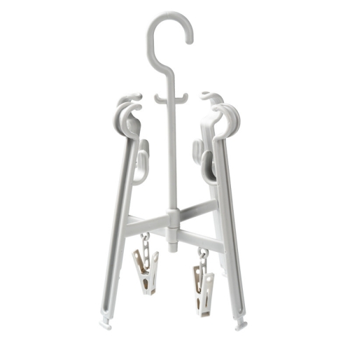 

3 PCS Creative Windproof Double Hook Balcony Shoe Rack Multifunctional Hook For Hanging Shoes Drying Rack(Gray)