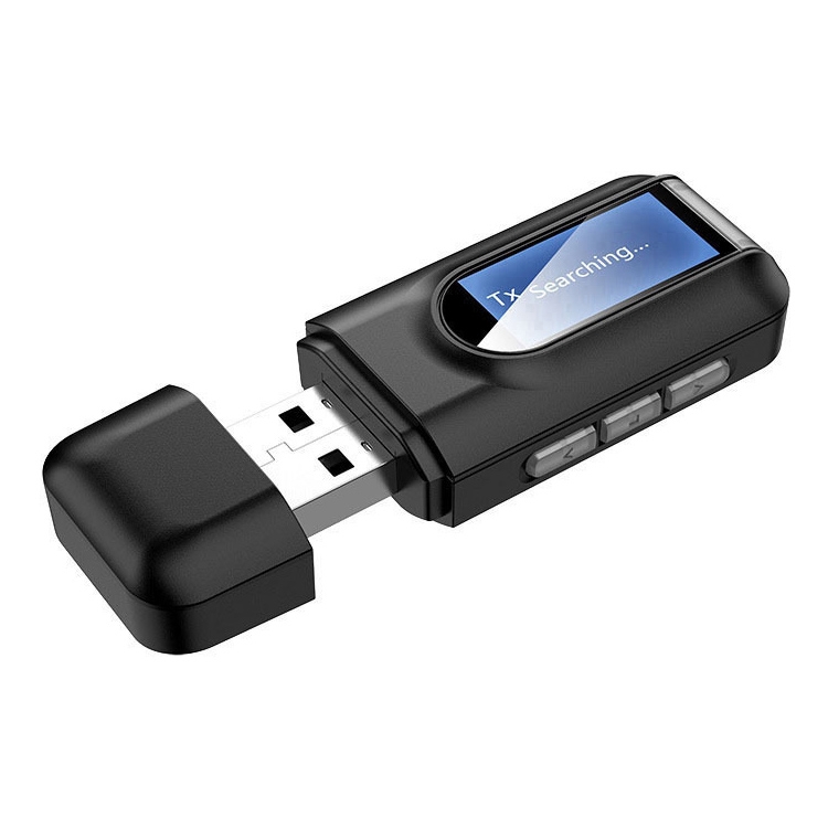 

BT201 Bluetooth 5.0 USB 2 in 1 Bluetooth Audio Receiver Transmitter with LCD Display