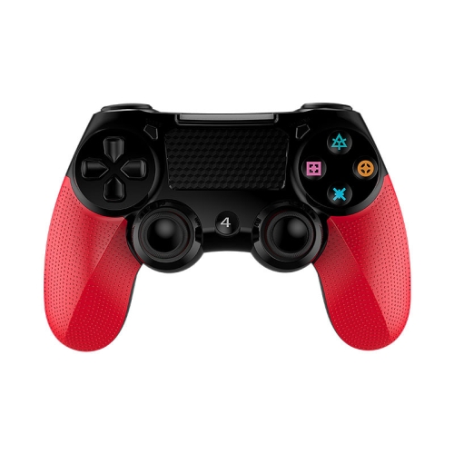 

2 PCS Bluetooth Wireless Gamepad Touch Screen With Light Audio Dual Vibration Controller For PS4(Red)