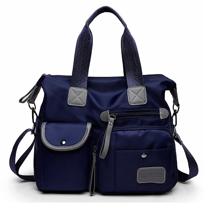 

Waterproof Oxford Cloth Handbag Casual Nylon Shoulder Diagonal Bag Female Bag Canvas Bag(Blue )