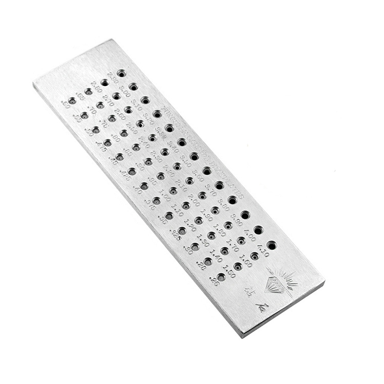 

4 Rows 52 Holes 0.26-4.1mm Round Drawing Board Gold And Silver Drawing Board Semi-Circular Drawing Board Jewelry Tools