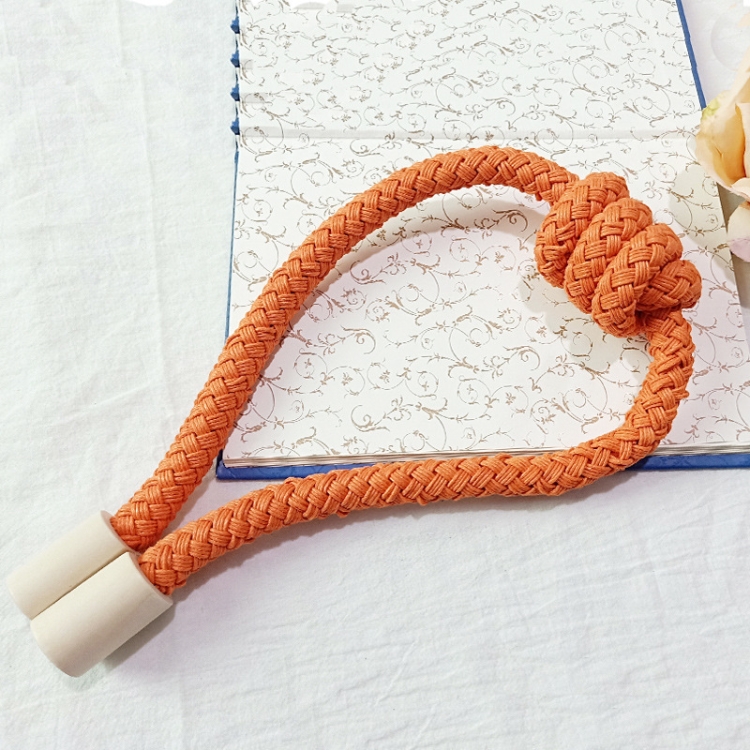 

A016 Curtain Straps Free Perforation Free Installation Tassel Hanging Ball Magnet Curtain Buckle(Orange)
