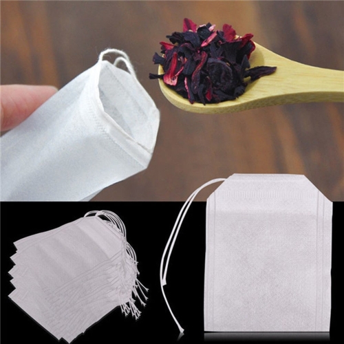 100 PCS Teabags Scented Tea Bags with Seal Filter Paper, Size: 5.5 x 7cm