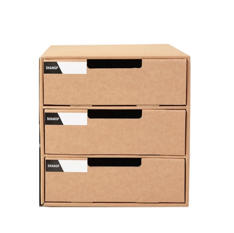

2 PCS A4 Paper Desktop Storage Box Student File Cabinet Storage Finishing Box Multi-layer Drawer Storage Cabinet(3 Layer)