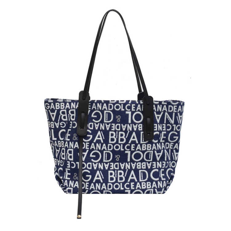 

2578MDD Autumn And Winter Fashion Printed Female Bag Large Capacity Single Shoulder Bag(Dark Blue)