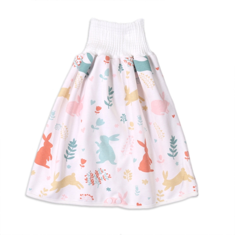 

Baby Water-Proof And Leak-Proof Cloth Diapers Children Washable Cotton Cloth Bed-Wetting Skirt Pants, Colour: L(Colorful Bunny)