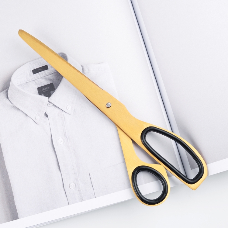 

2 PCS Office And Household Asymmetric Scissors Simple Brass Scissors